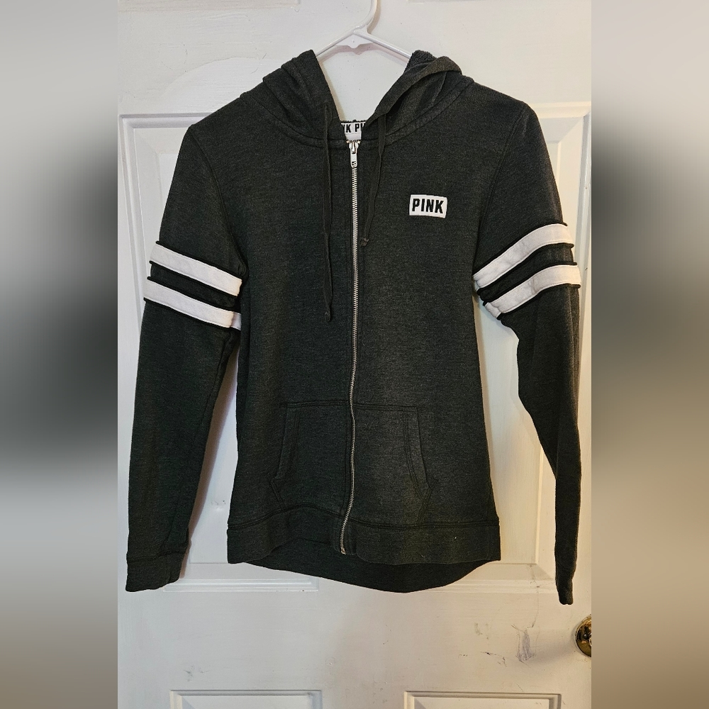 pink full zip jacket